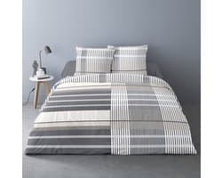 Better Night - Luxe Polar Fleece Dekbedovertrek Sven - 240x220 - warm - grijs - 2 slopen 63x63