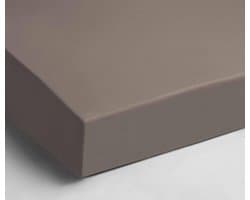 Papillon - Hoeslaken - Velours - 180 x 200 cm - Taupe