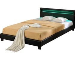 LED - Ledikant Parijs - incl. bedbodem 160x200cm zwart