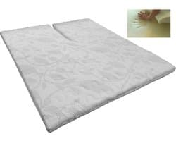 Slaaploods.nl Splittopper - Traagschuim Deluxe - 180x200x8 cm - Wit