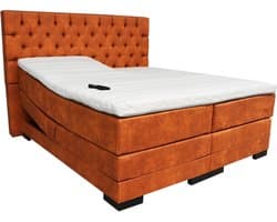 Slaaploods.nl Princess - Elektrische Boxspring inclusief matras - 160x220 cm - Cognac