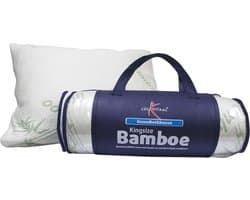 Lucovitaal Kingsize Bamboe Kussen - ademend  - antibacterieel - hypoallergeen - 66cm x 50cm x 18cm