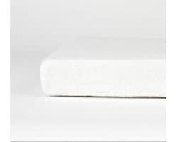 Molton Topper Hoeslaken-Rondom Elastiek-2 Persoons-140x200 cm -Wit-Hoekhoogten-15cm