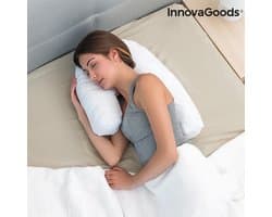 InnovaGoods Relax Slaapkussen - Ergonomisch -Lichaamskussen- U-vormig Zijslaapkussen - 60% Polyester - Wit