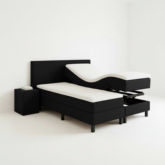 Boxspring VitaLift – Hoog-Laag Bed 2-Persoons Elektrisch Verstelbaar 200x210 cm – Verzorgingsbed / Seniorenbed – Zwart