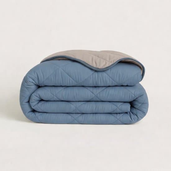 Y-NOT Dreambed Original All Year Bluestone / Taupe - 200x220 - Tweepersoonsdekbed - Dekbed Zonder Overtrek - Dreambed Original - Wasbaar Hoesloos Dekbed - 30 dagen proefslapen - Dekbed met vaste overtrek