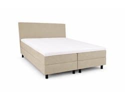 Boxspring SleepEase - 200x200 Compleet - Beige Glad - Golden Matrassen Zeeland