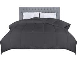 Dekbed - Alle Seizoenen Dekbed - Heerlijk Slapen - Doorgestikt met Vierkante Vakken - 200x200 cm - Grijs