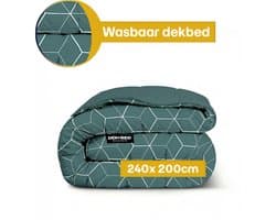 Dekbed-Discounter - Fresh and Co Dekbed Zonder Overtrek 240 x 200 cm - Wasbaar dekbed - Wasbaar op 40 graden - All season dekbed - Endless Hexagons
