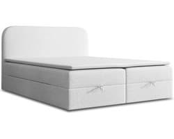 Meuba Home - Vivaldi Boxspring - Wit - 140x200 - Stof - Met topper 8cm