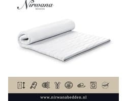 Nirwana Bedden Topper - NASA Traagschuim - Topdekmatras - Ergonomisch - 180x210cm ca 8cm dik matras