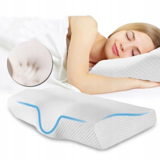 Slow Rebound Space Memory Foam Kussen - Wit - Memory Foam Kussen - Slaap Orthopedisch Cervicaal Kussen - Ter Ondersteuning van Hoofd, Nek en Rug