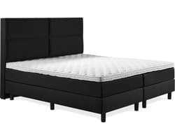 Boxspring Luxe 160x200 4 vlaks Zwart