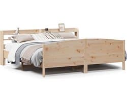 vidaXL - Bedframe - zonder - matras - massief - grenenhout - 180x200 - cm