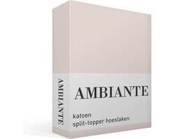 Ambiante Katoen - Splittopper Hoeslaken - 180x200 - Zand