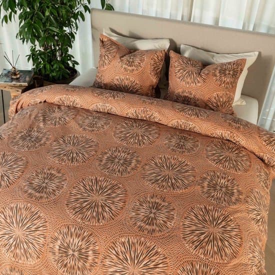 Kayori Yuka Dekbedovertrek Katoen - 200x200-220 + 2 slopen - Tweepersoons - Uniek Dessin - Rood