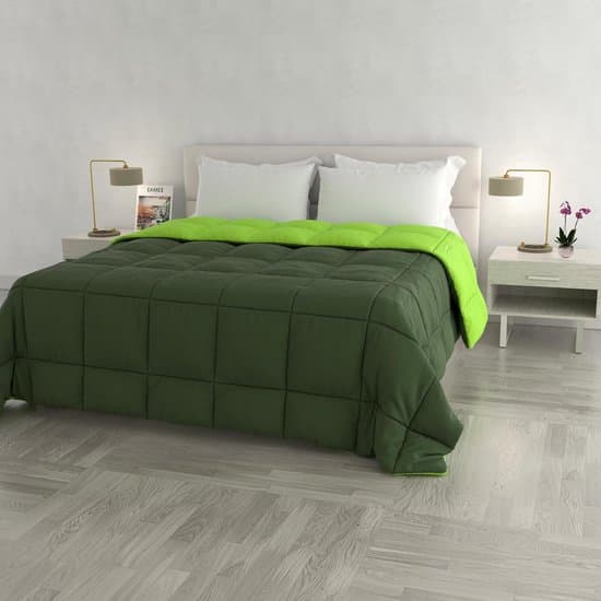 Luxe Dubbel Dekbed Winterdekbed Appelgroen/Donkergroen 260x260cm 100% Microvezel