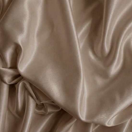 Kayori Saya Topper Hoeslaken Katoensatijn - 180x200cm - Matrasdikte 12cm - Luxe & Zacht - Biologisch Katoen - Taupe - 180x200 - Tweepersoons - Biologisch Katoen - Taupe