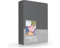 Romanette Luxe Jersey Hoeslaken - Tweepersoons  (140/150x200/210/220 ) - Antraciet