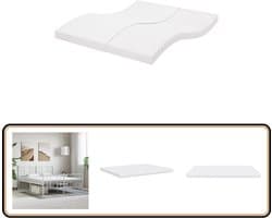vidaXL Schuimmatras - 7 Zones - 180x200 cm - Wit Schuimmatras - Matras - Tweepersoons Bed - Boxspring Matras - Nacht Rust