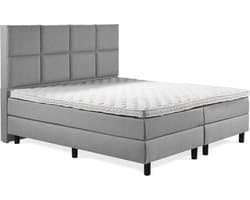 Boxspring Luxe 160x200 8 vlaks Grijs
