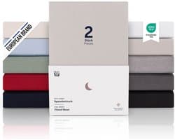 Blumtal Hoeslaken Premium Jersey - 200 x 200 cm - tot 40 cm Matrashoogte - Moonlight Grey - 100% Katoen - Boxspring - Set van 2