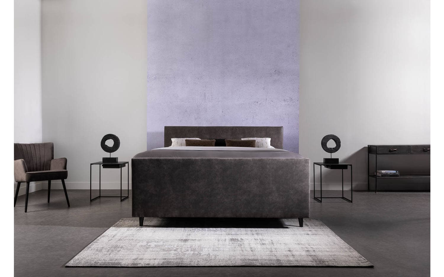 Goossens Boxspring Compleet Forma Frame, Vlak 140 x 200 cm(=2x 70 x 200 cm)+ hoofdb.+vtbord, 2x matras e.stevig pocketv., 1 x topper luxafoam