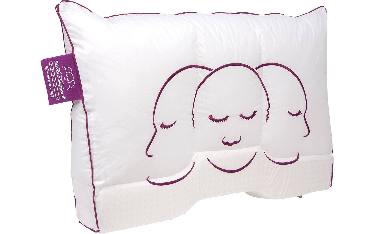 Silvana Silvana Hoofdkussen Silvana, Support paars (care) emerald 50 x 70 cm