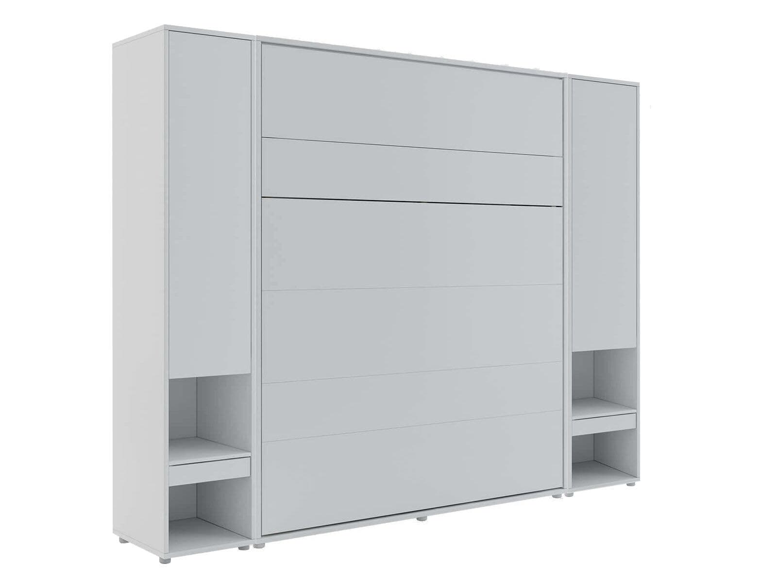 Opklapbed CONCEPTION PRO 160x200 cm mat grijs (verticaal) met kasten