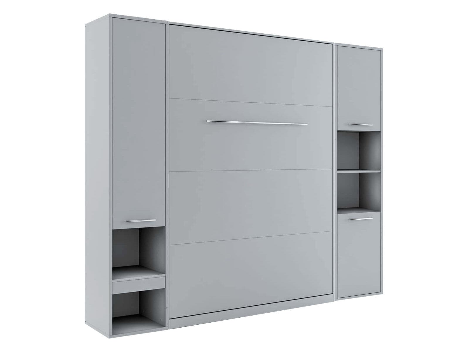 Opklapbed CONCEPTION 140x200 cm mat grijs (verticaal) met kasten
