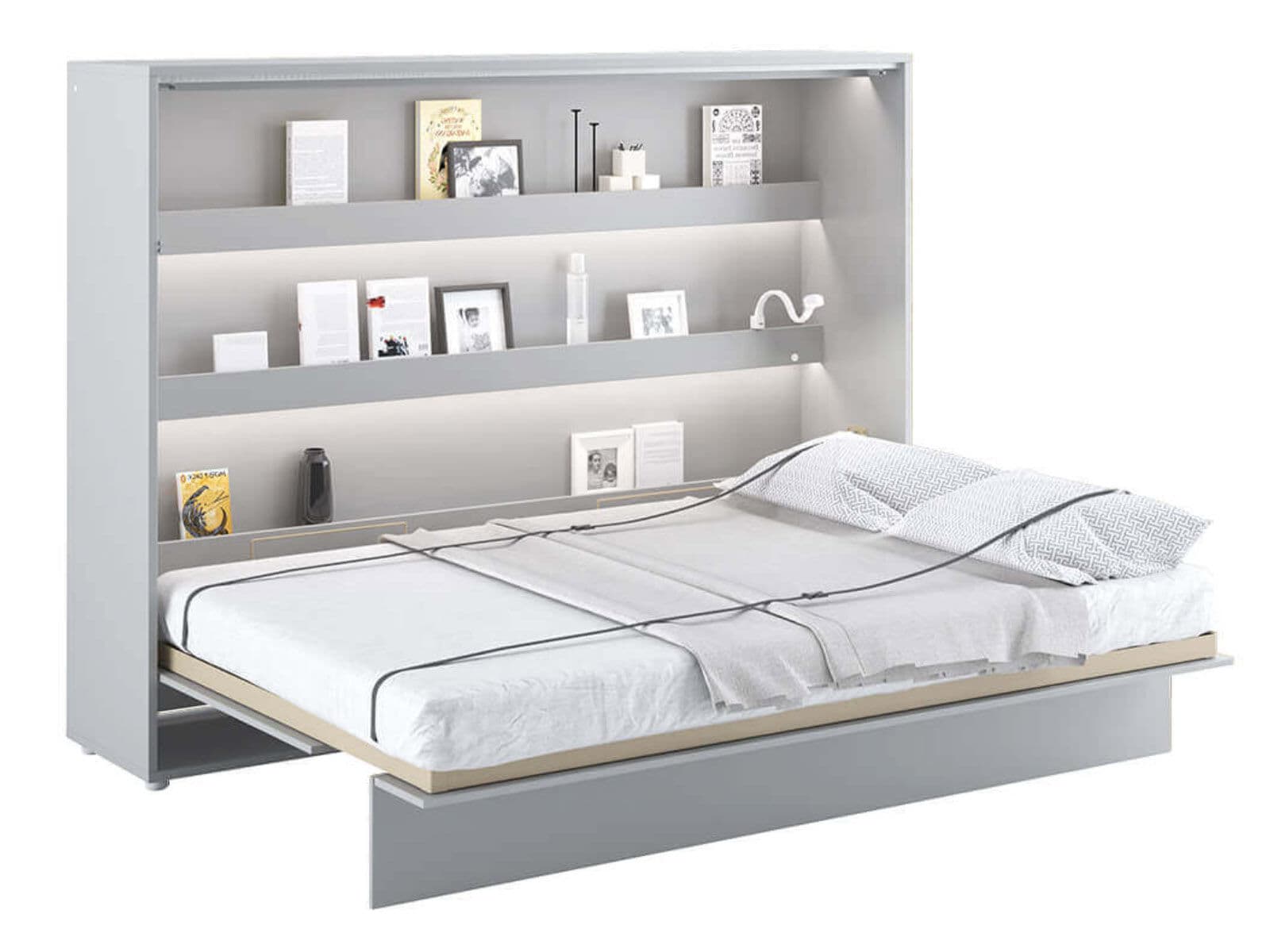 Opklapbed CONCEPTION PRO 140x200 cm mat grijs (horizontaal)