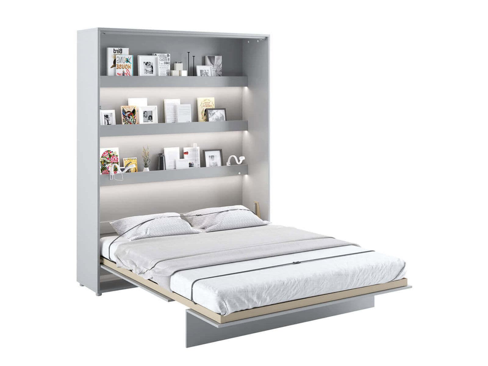 Opklapbed CONCEPTION PRO 160x200 cm mat grijs (verticaal)