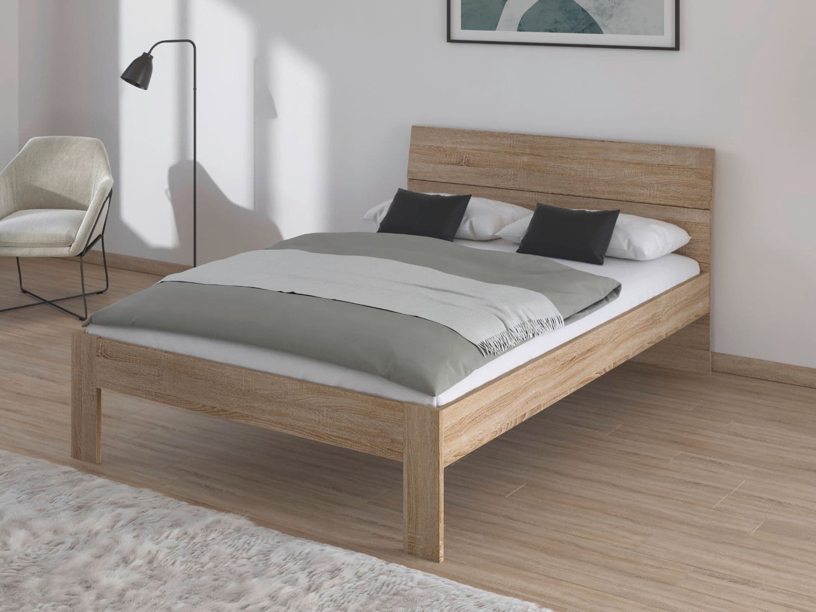 Bed FLASH 140x200 cm eik sonoma