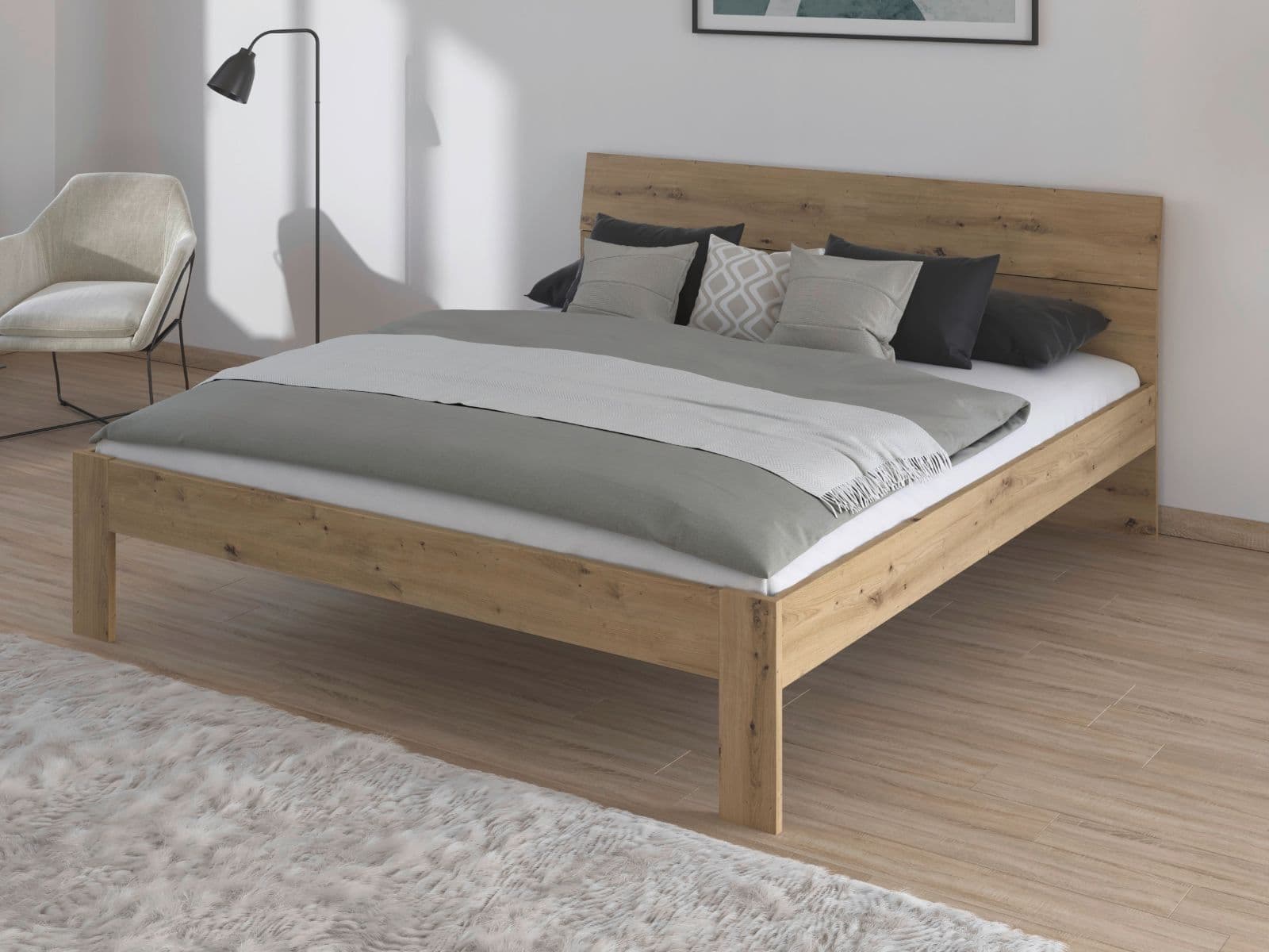 Bed FLASH 180x200 cm artisan eik