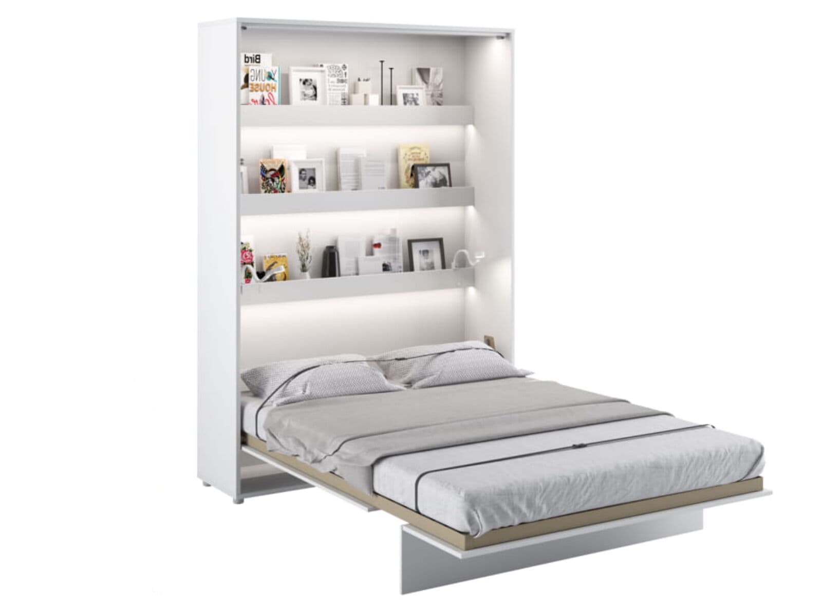 Opklapbed CONCEPTION PRO 120x200 cm mat wit (verticaal) met matras