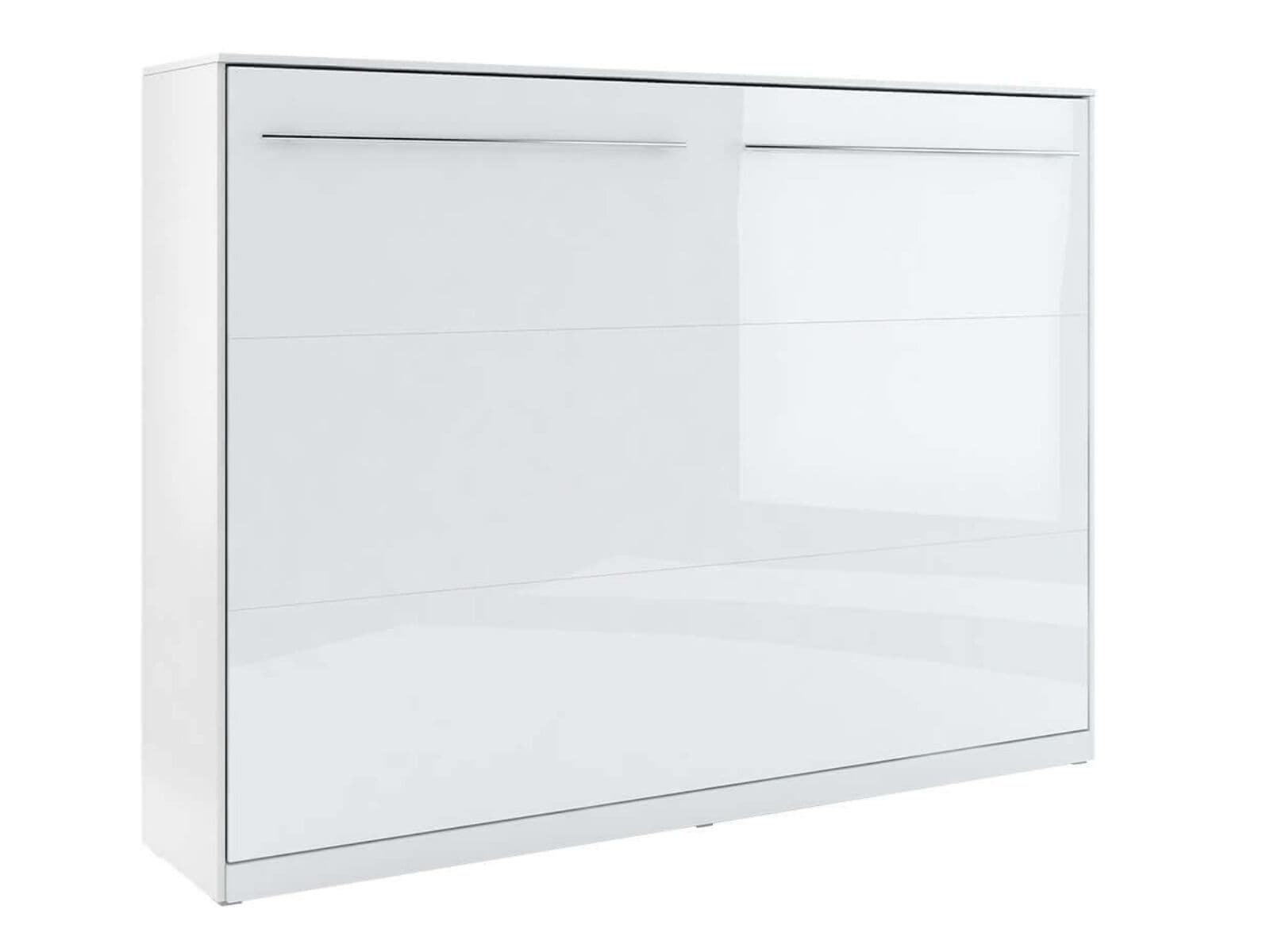 Opklapbed CONCEPTION 140x200 cm wit/hoogglans wit (horizontaal)