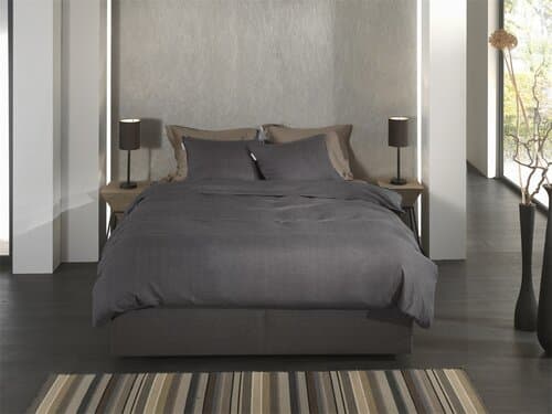 Heckett & Lane Heckett & Lane Spina dekbedovertrek 200x200/220 Anthracite