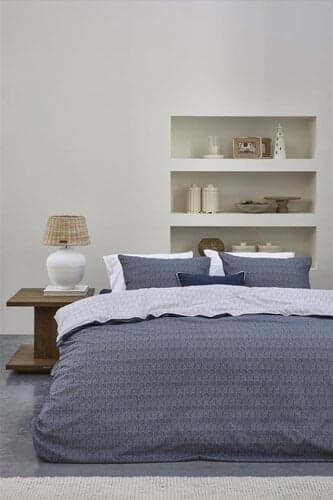 Rivièra Maison Riviera Maison Dekbedovertrek Twisted - Blauw 200x200/220 cm
