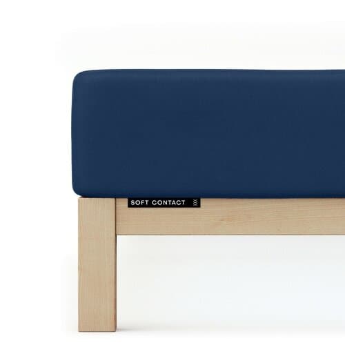Schlafgut Schlafgut Soft Contact Jersey Flanel Hoeslaken L - 140x200 - 160x200 570 Blue Deep