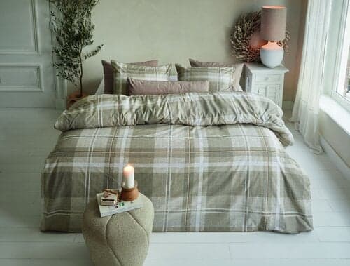 Rivièra Maison Rivièra Maison Dekbedovertrek Tartan Check Zand 200x200/220 cm