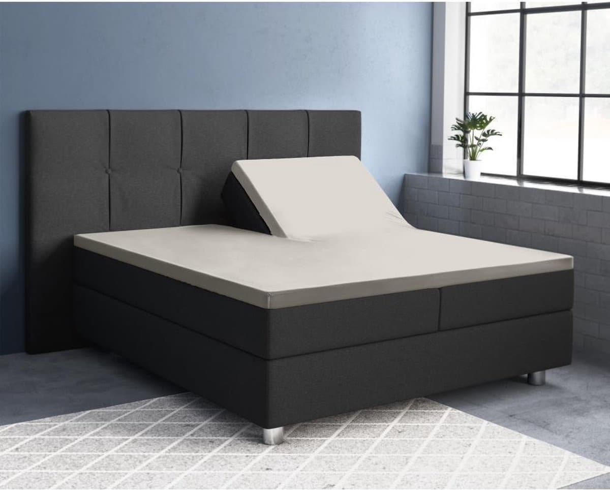 Primaviera Deluxe Splittopper hoeslaken katoen-Satijn crème