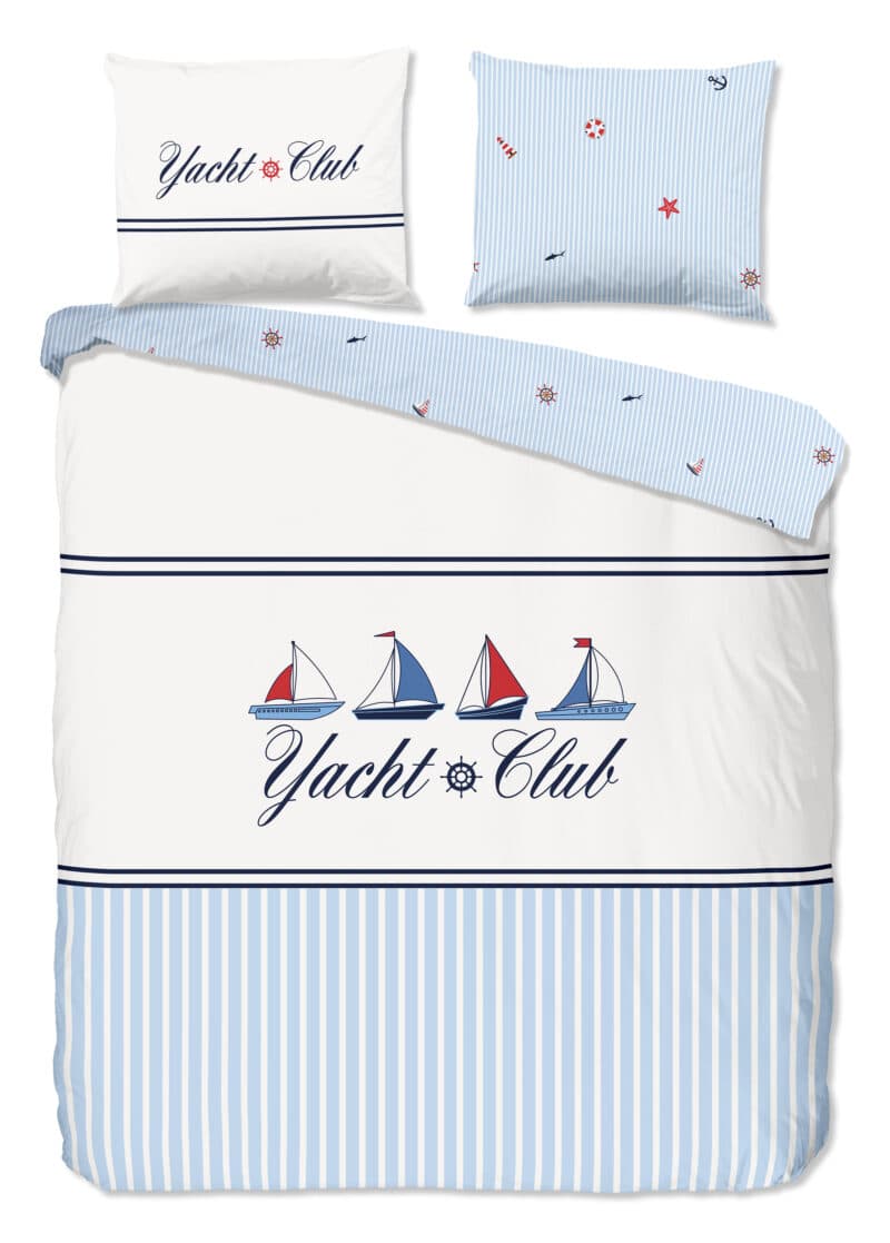 Good Morning Dekbedovertrek "" - Blauw - (200x200/220 cm) - Katoen