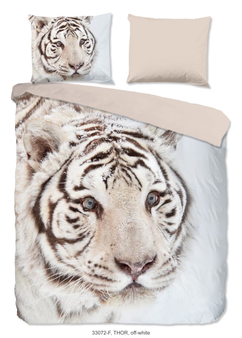 Good Morning Dekbedovertrek "" - Wit - (260x200/220 cm) - Katoen Flanel