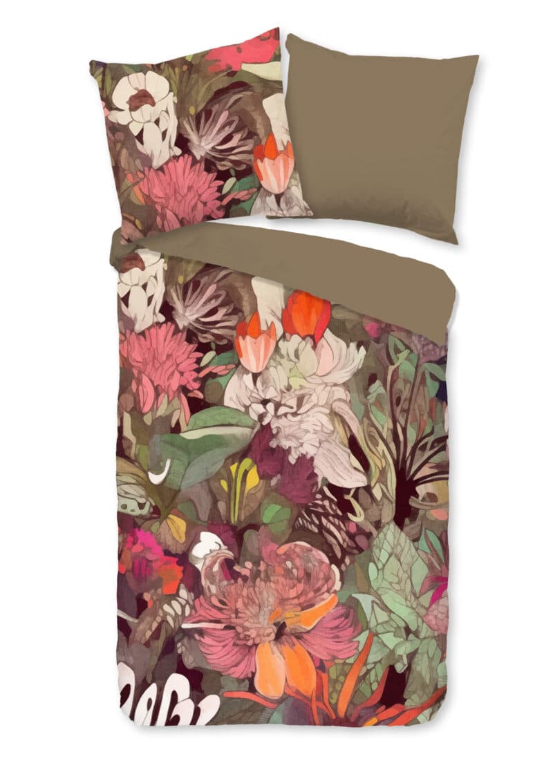 Good Morning Dekbedovertrek "bloemen" - Multi - (200x200 cm) - Katoen