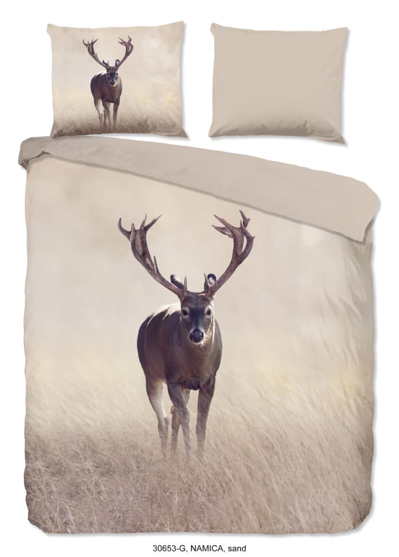 Good Morning Dekbedovertrek "edelhert" - Zand - (240x200/220 cm) - Katoen