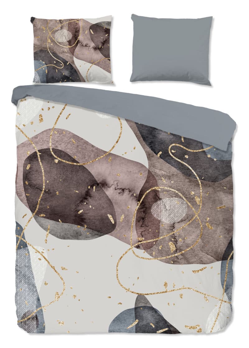 Good Morning Dekbedovertrek "moderne print" - Grijs - (240x200/220 cm) - Katoen