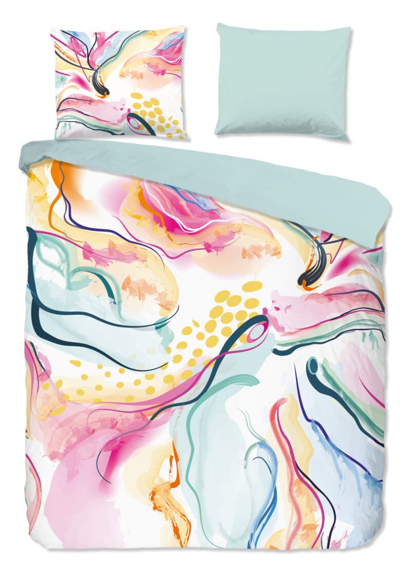 Good Morning Dekbedovertrek "moderne print" - Multi - (200x200/220 cm) - Katoen