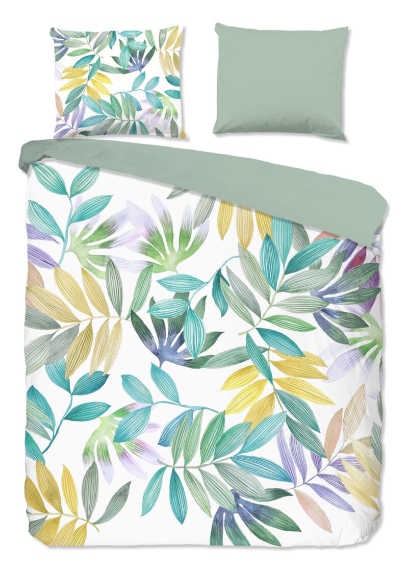 Good Morning Dekbedovertrek "palmbladeren" - Multi - (240x200/220 cm) - Katoen
