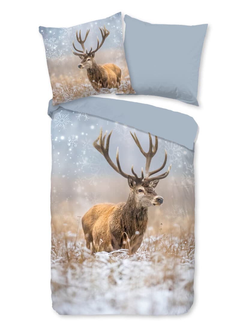 Good Morning Dekbedovertrek "rendier" - Multi - (200x200 cm) - Katoen Flanel