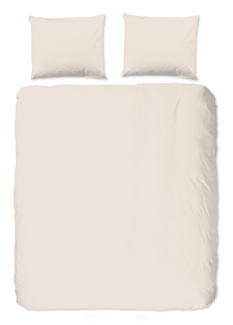 Good Morning Dekbedovertrek "uni dessin" - Zand - (240x200/220 cm) - Katoen